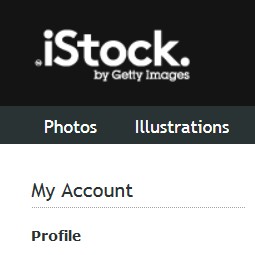 iStock Profile page